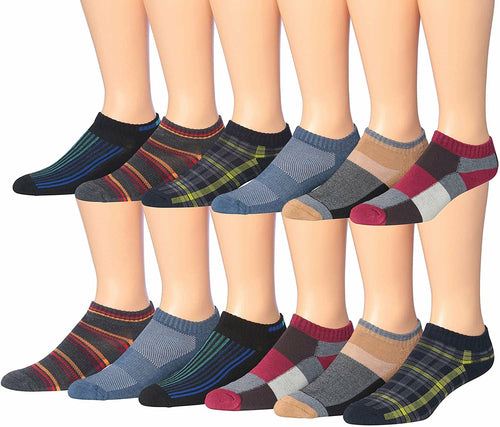 fachgo | James Fiallo Men's 12-Pairs Performance Low Cut Athletic Sport Socks