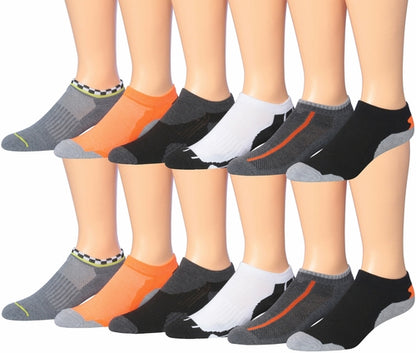 fachgo | James Fiallo Men's 12-Pairs Performance Low Cut Athletic Sport Socks