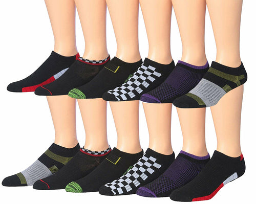 fachgo | James Fiallo Men's 12-Pairs Performance Low Cut Athletic Sport Socks