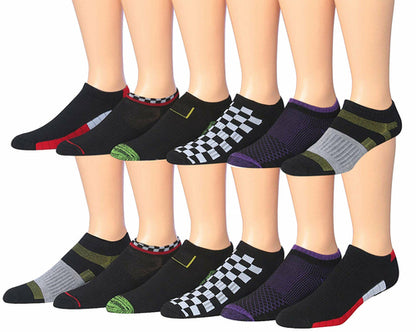 fachgo | James Fiallo Men's 12-Pairs Performance Low Cut Athletic Sport Socks