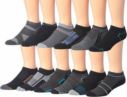 fachgo | James Fiallo Men's 12-Pairs Performance Low Cut Athletic Sport Socks