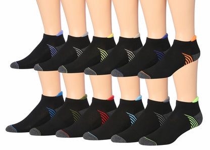 fachgo | James Fiallo Men's 12-Pairs Performance Low Cut Athletic Sport Socks