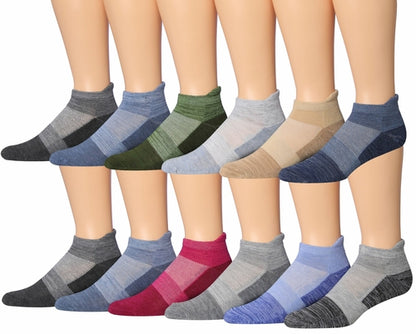 fachgo | James Fiallo Men's 12-Pairs Performance Low Cut Athletic Sport Socks
