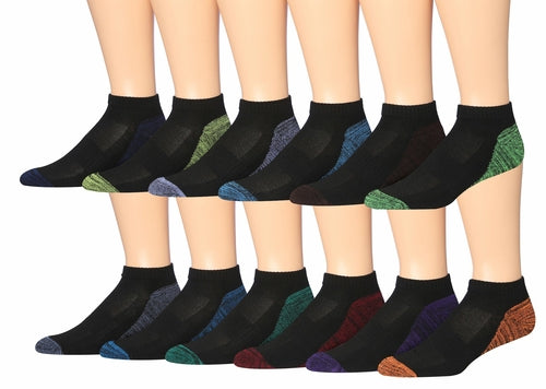 fachgo | James Fiallo Men's 12-Pairs Performance Low Cut Athletic Sport Socks
