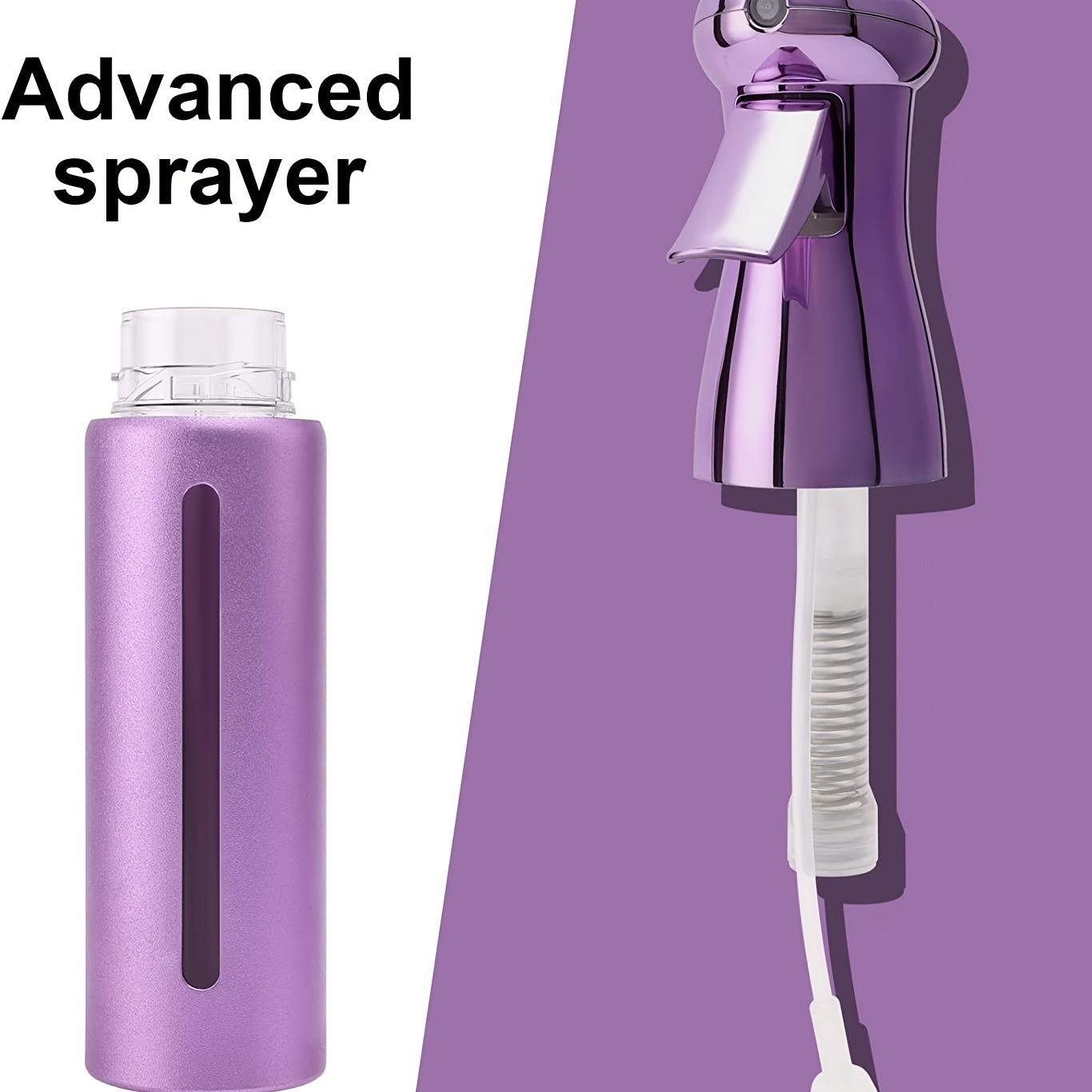 fachgo | 1pcs 300ml Electroplating Continuous Spray Bottle Automatic High-pressure Spray Bottle Hairdressing Alcohol Disinfection Spray Bottle
