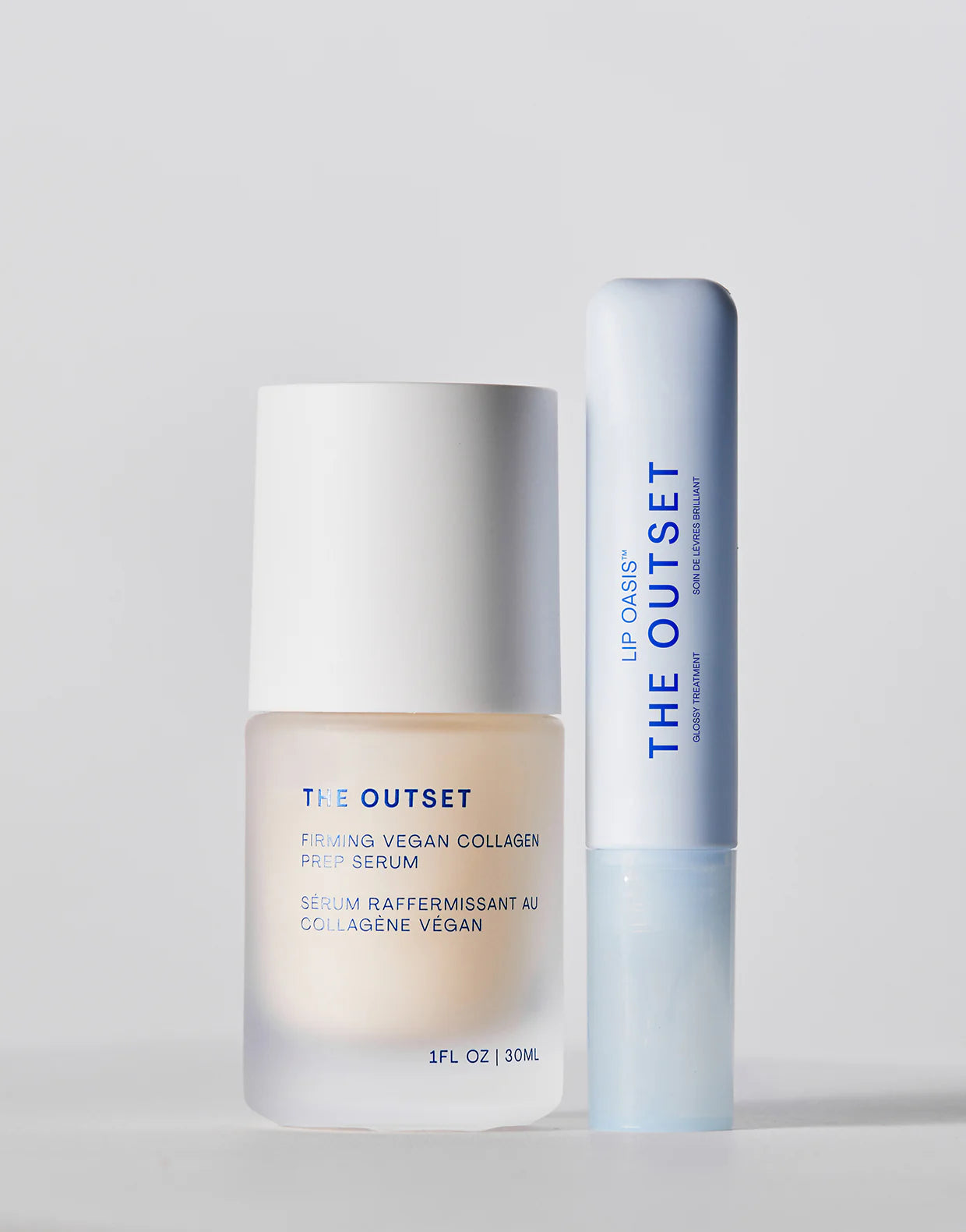 Glass Skin Duo featuring vegan collagen serum and lip treatment for ultimate hydration and glassy shine.
