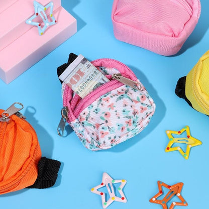 fachgo | [LABUBU Mini Doll Bag] LABUBU Mini Doll Bag | 30CM 1/6 BJD Backpack | Doll House Decoration Toy Accessories Gift for Halloween Christmas