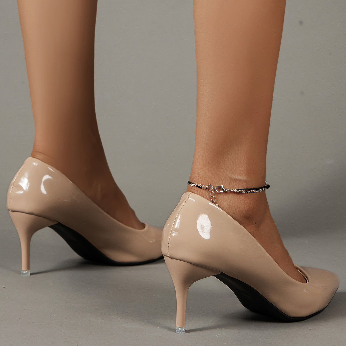 fachgo | Women's Solid Color Stiletto Heels, Elegant Pointed Toe Work Pumps, Lightweight Dress Pumps