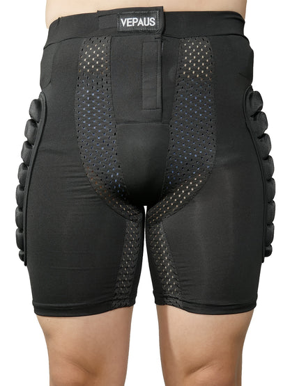 fachgo | VEPAUS Breathable 3D Padded Shorts for Ice Hockey, Snowboarding, Gymnastics, Roller Skating - Moisture Wicking, Flexible, High Stretch Polyester Knit Fabric, Regular Fit, Four Seasons Sports Gear