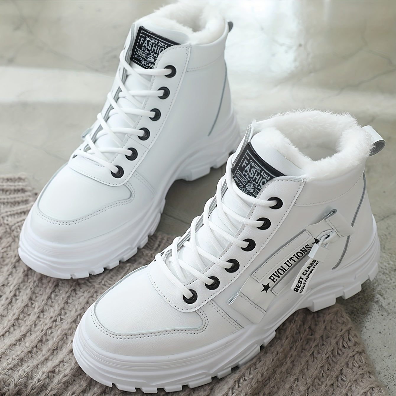 fachgo | Women’s Fleece-Lined Winter Ankle Boots
