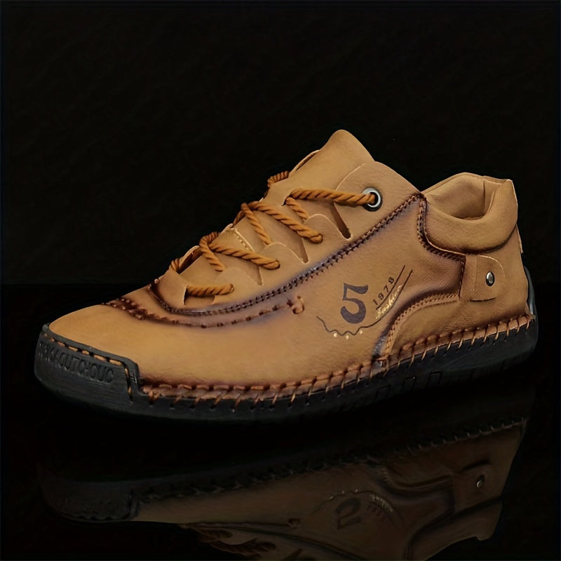 fachgo | Men's Handmade Stitching Casual Shoes Flats Outdoor Walking Sneakers