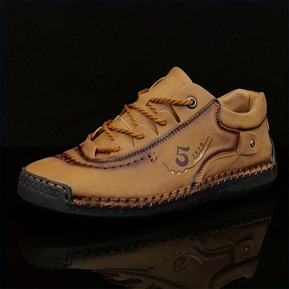 fachgo | Men's Handmade Stitching Casual Shoes Flats Outdoor Walking Sneakers