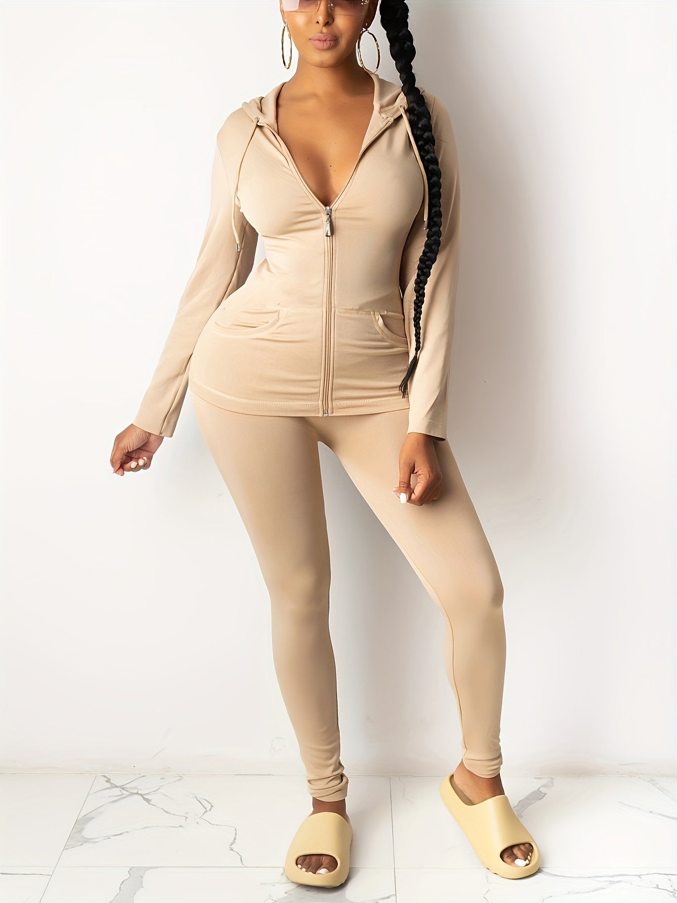 fachgo | Targeted Women'S Pants Set Two Piece Set Women Festival Fall Winter Top+Pant Sweat Suits Neon 2pcs Outfits Matching Sets