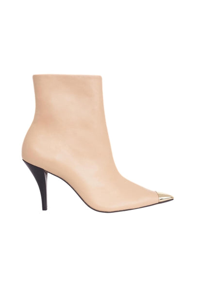 fachgo | Inga Calf Leather Ankle Boots Inga – 8.7cm Heeled Pointed-Toe