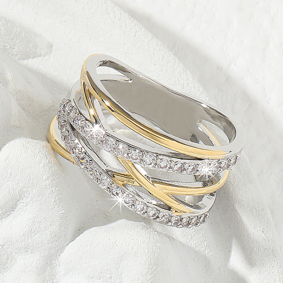 fachgo | 18K Gold Plated Infinity Eternity Ring