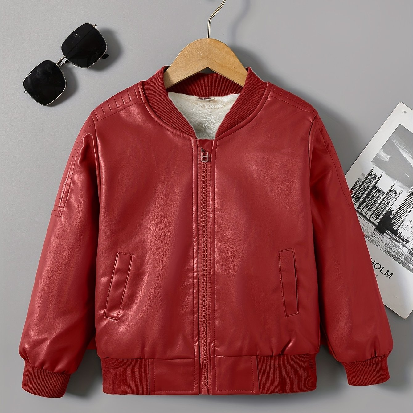 fachgo | 2025 Autumn Winter New Boys' -Lined Zip-Up Jacket