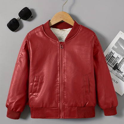 fachgo | 2025 Autumn Winter New Boys' -Lined Zip-Up Jacket