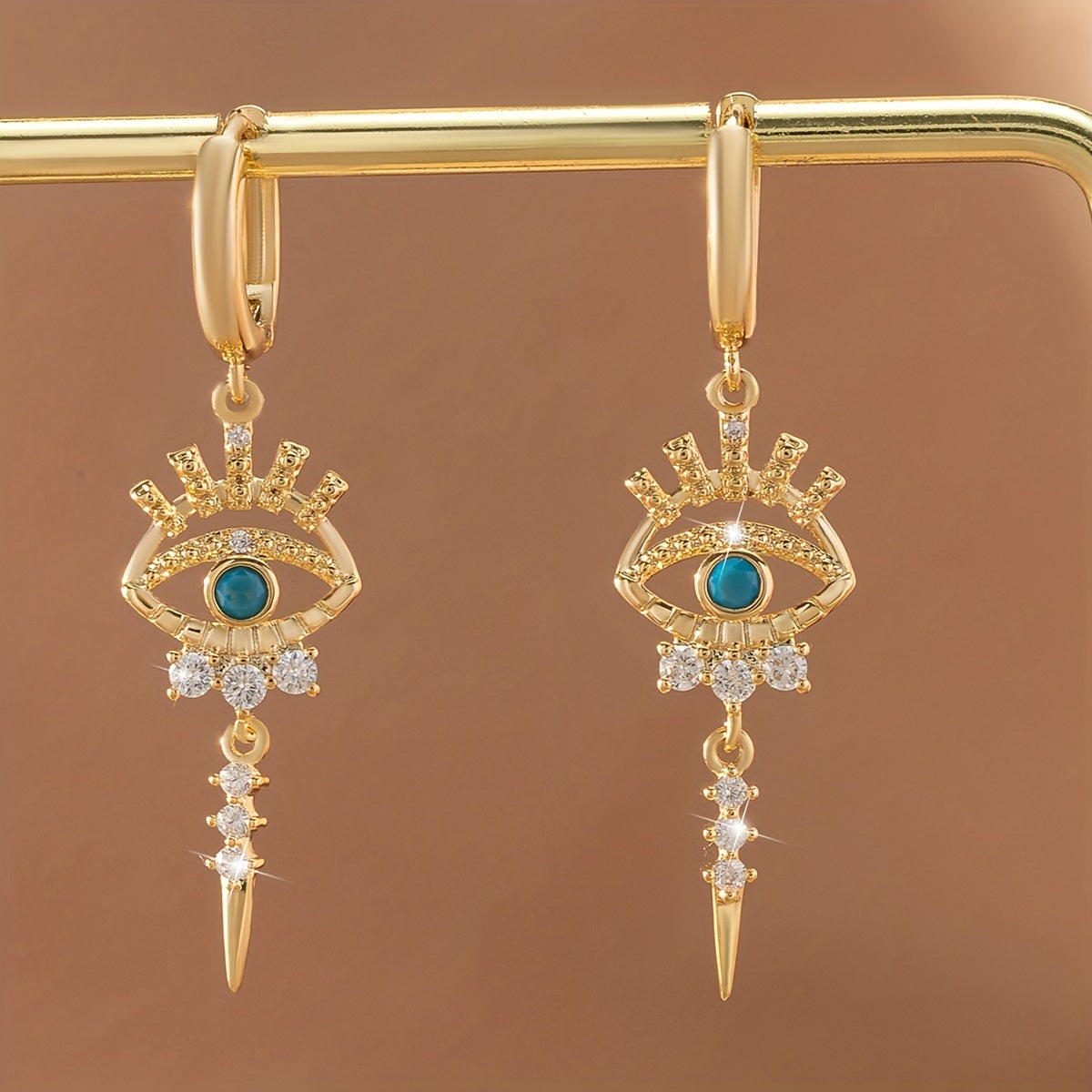 fachgo | A Pair of Zirconium-encrusted Evil Eye Pendants