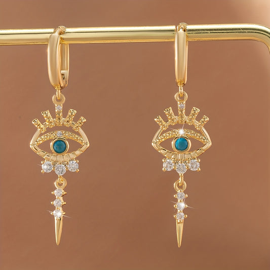 fachgo | A Pair of Zirconium-encrusted Evil Eye Pendants