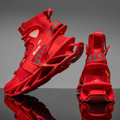 fachgo | Men's Blade Type Shoes, Breathable Shock Absorption High Top Running Shoes Lightweight Non-Slip Shoes For Jogging Tennis Gym, Casual Walking Sneakers, Athletic Shoes, Men's Shoes