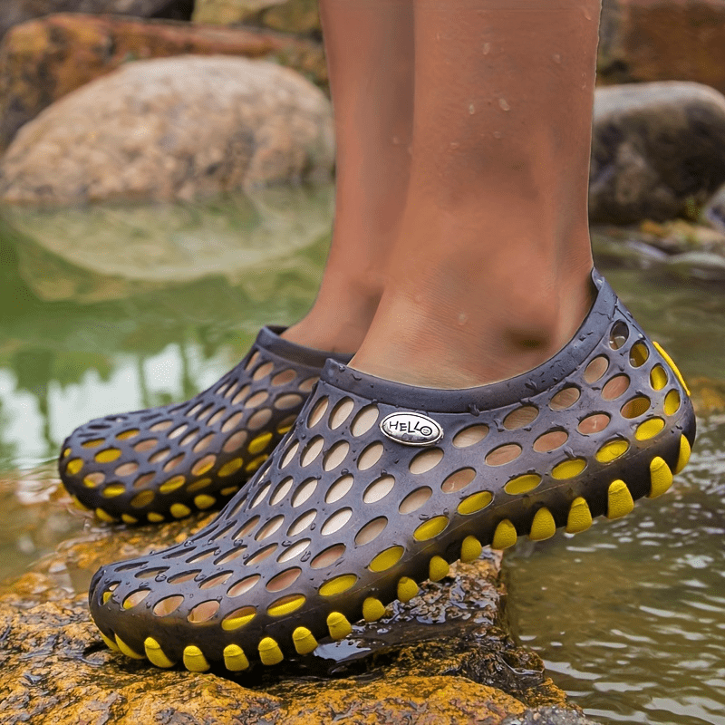 fachgo | Breathable Unisex Garden Sandals - Non-Slip Summer Slides with Round Toe Design, Perfect for Outdoor Couples Wear