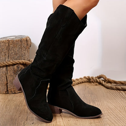 fachgo | Women’s Knee-High Western Cowboy Boots