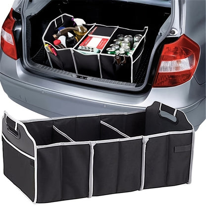 fachgo | Car Trunk Cargo Storage Bag, Foldable Black Storage Box For Car And Trunk