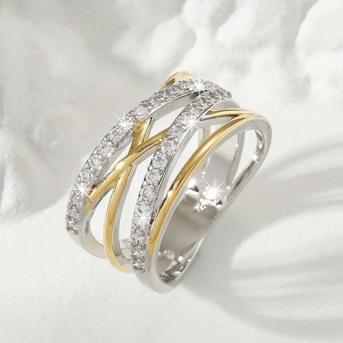 fachgo | 18K Gold Plated Infinity Eternity Ring