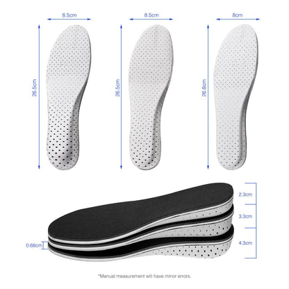 fachgo | Men Women Invisible Height Increase Insoles Heel Lift Taller Shoe