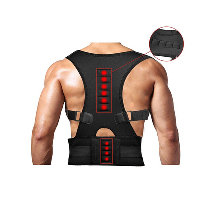 fachgo | Posture Corrector Support Magnetic Back Shoulder Brace Belt Band For