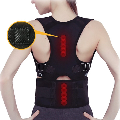 fachgo | Posture Corrector Support Magnetic Back Shoulder Brace Belt Band For