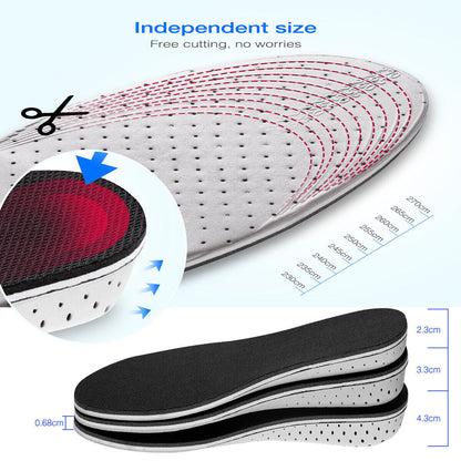fachgo | Men Women Invisible Height Increase Insoles Heel Lift Taller Shoe