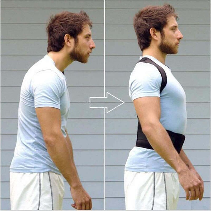 fachgo | Posture Corrector Support Magnetic Back Shoulder Brace Belt Band For