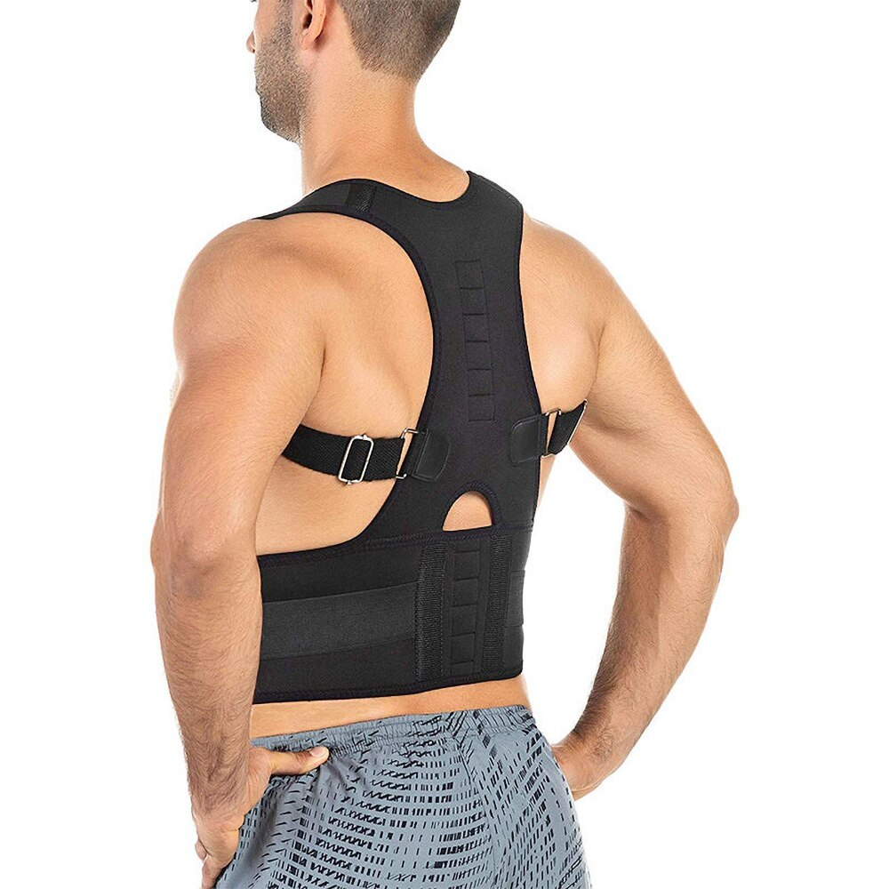 fachgo | Posture Corrector Support Magnetic Back Shoulder Brace Belt Band For