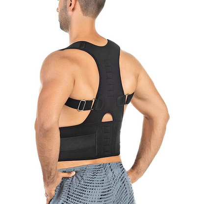 fachgo | Posture Corrector Support Magnetic Back Shoulder Brace Belt Band For