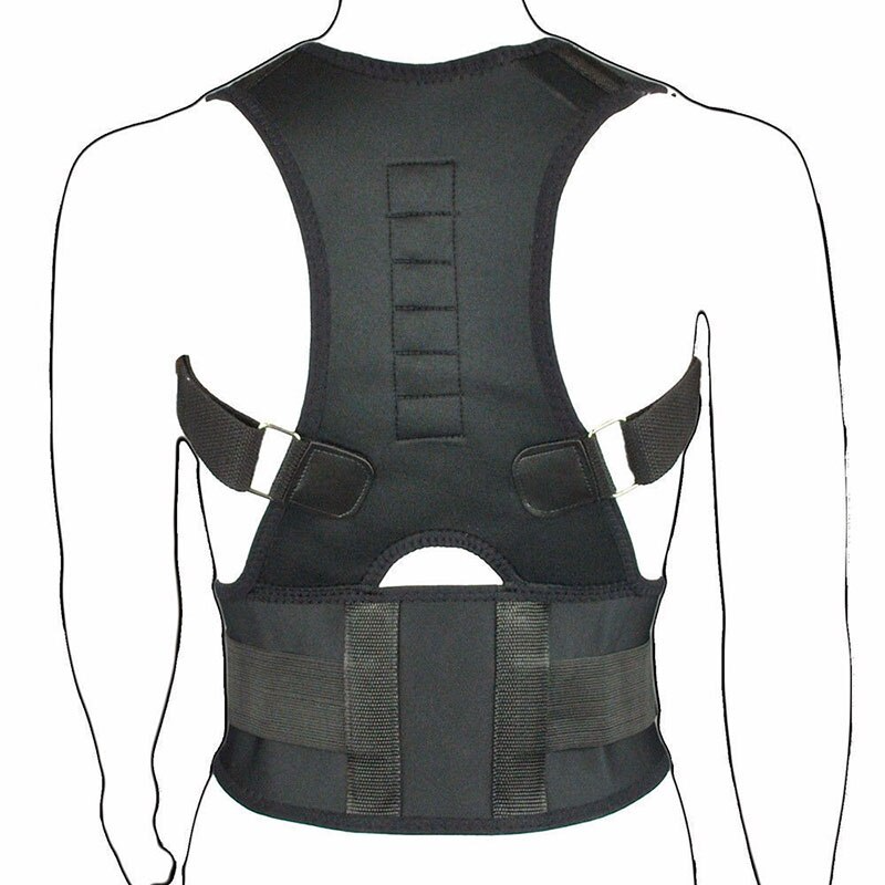 fachgo | Posture Corrector Support Magnetic Back Shoulder Brace Belt Band For