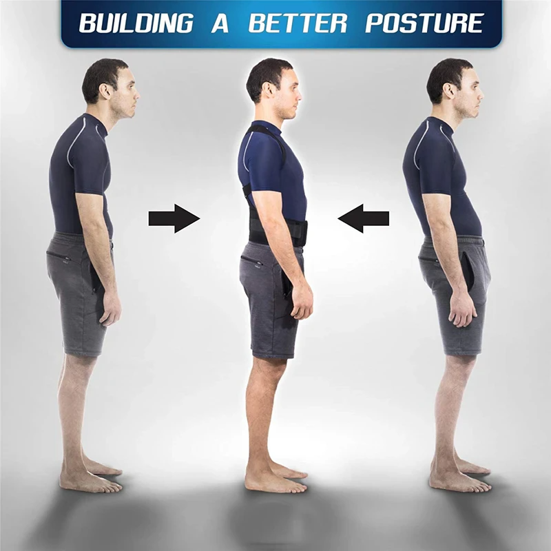 fachgo | Posture Corrector Support Magnetic Back Shoulder Brace Belt Band For