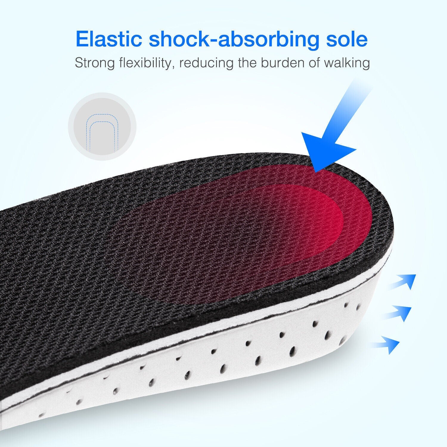 fachgo | Men Women Invisible Height Increase Insoles Heel Lift Taller Shoe