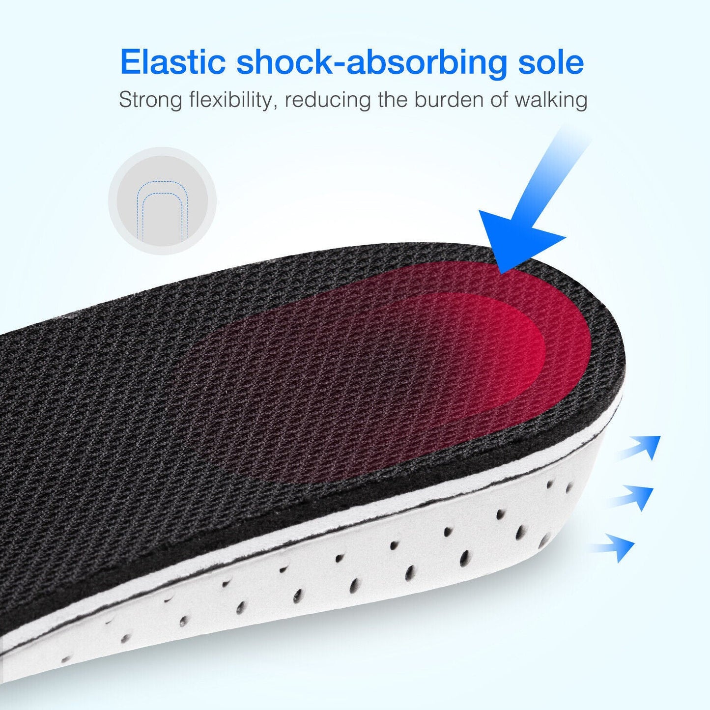 fachgo | Men Women Invisible Height Increase Insoles Heel Lift Taller Shoe