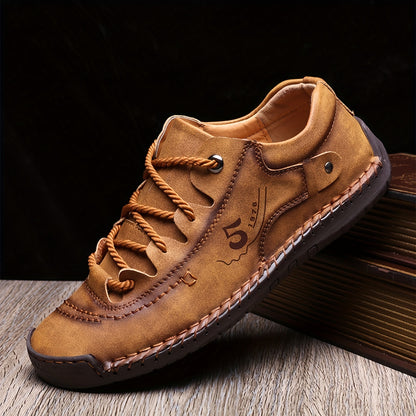 fachgo | Men's Handmade Stitching Casual Shoes Flats Outdoor Walking Sneakers