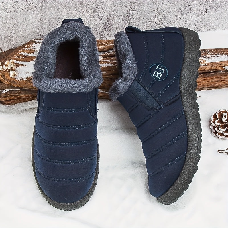 fachgo | Women Winter Boots Slip On Winter Shoes For Women Ankle Boots Female Snow Boots