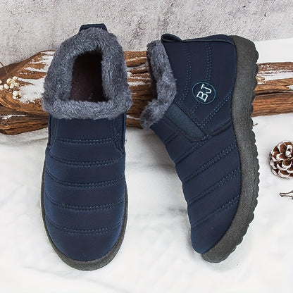 fachgo | Women Winter Boots Slip On Winter Shoes For Women Ankle Boots Female Snow Boots