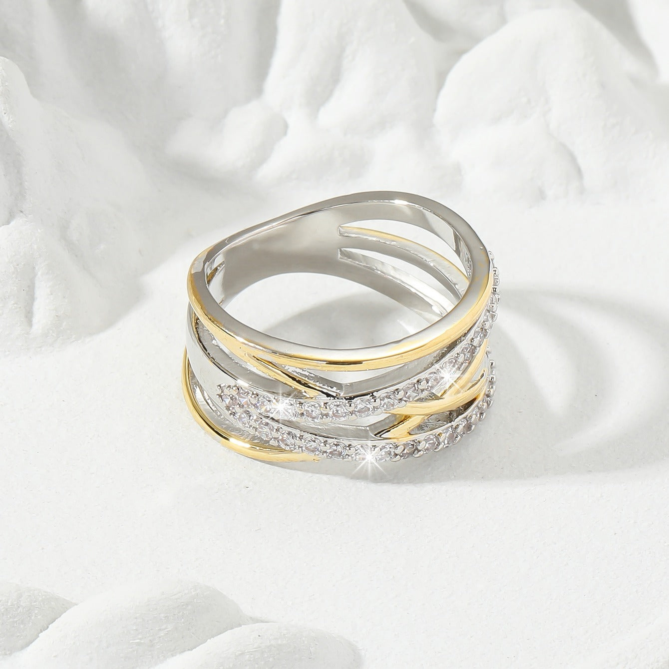 fachgo | 18K Gold Plated Infinity Eternity Ring