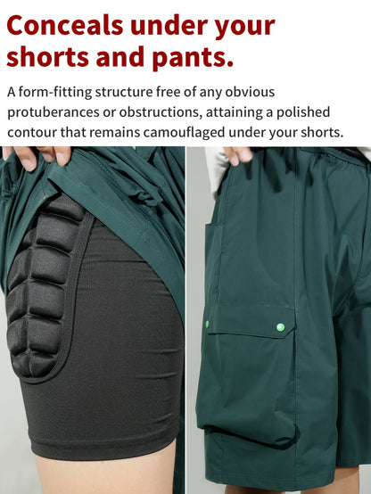 fachgo | VEPAUS Breathable 3D Padded Shorts for Ice Hockey, Snowboarding, Gymnastics, Roller Skating - Moisture Wicking, Flexible, High Stretch Polyester Knit Fabric, Regular Fit, Four Seasons Sports Gear