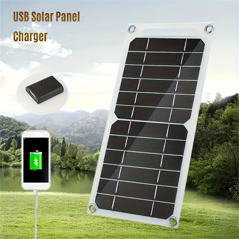 fachgo | Solar Charging Panel - Portable USB Power Bank for Exterior Travel & Camping, Ideal for Phones, Flashlights, Fans Solar Phone Charger Solar Battery Charger