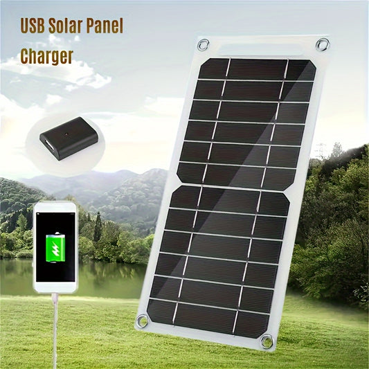 fachgo | Solar Charging Panel - Portable USB Power Bank for Exterior Travel & Camping, Ideal for Phones, Flashlights, Fans Solar Phone Charger Solar Battery Charger