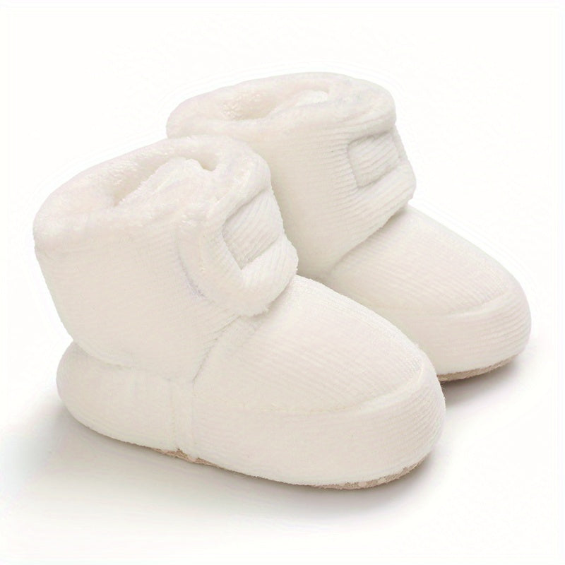 fachgo | Toddler Baby Girls Booties Plus High Top Slippers Indoor Shoes Crib Shoes First Walker Shoes For Winter