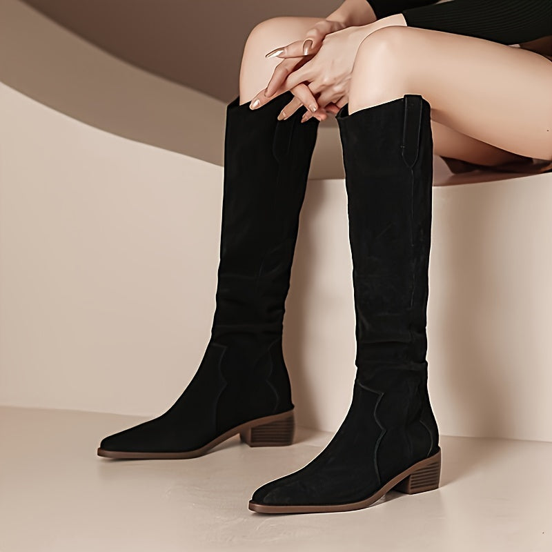 fachgo | Women’s Knee-High Western Cowboy Boots