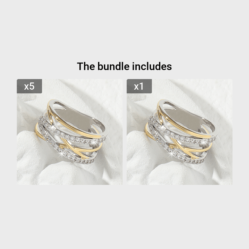 fachgo | 18K Gold Plated Infinity Eternity Ring