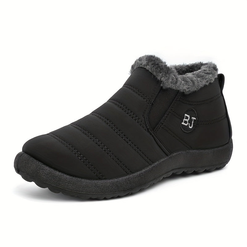fachgo | Women Winter Boots Slip On Winter Shoes For Women Ankle Boots Female Snow Boots
